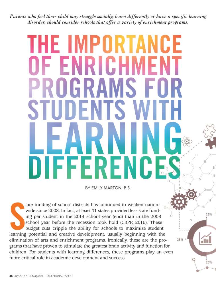 The importance of enrichment programs for students with learning differences